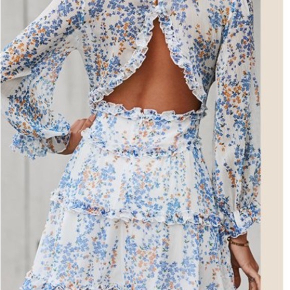 Floral Long Sleeve Dress - Picture 2 of 5